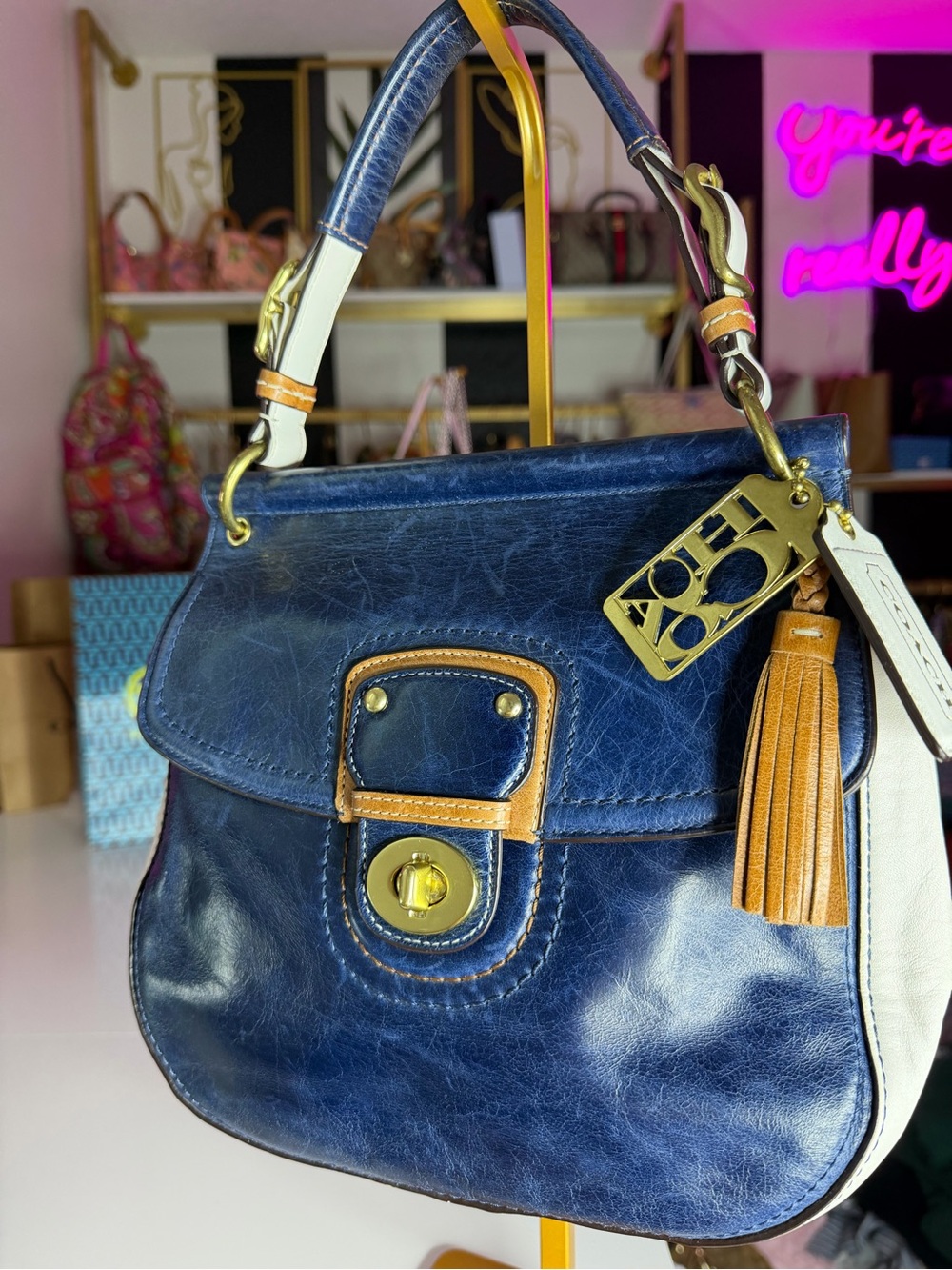 Coach Legacy Willis 70th Anniversary Limited Edition 19031 Navy Colorblock Bag